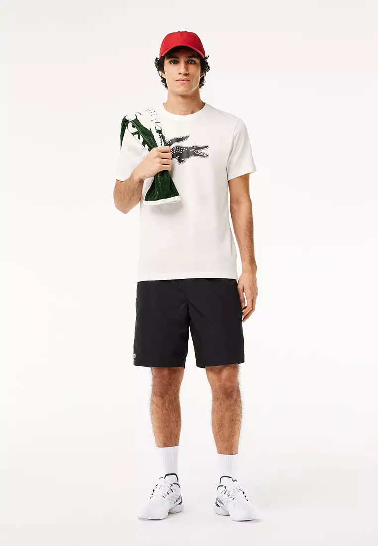 Men's Lacoste SPORT 3D Print Crocodile Breathable Jersey T-shirt