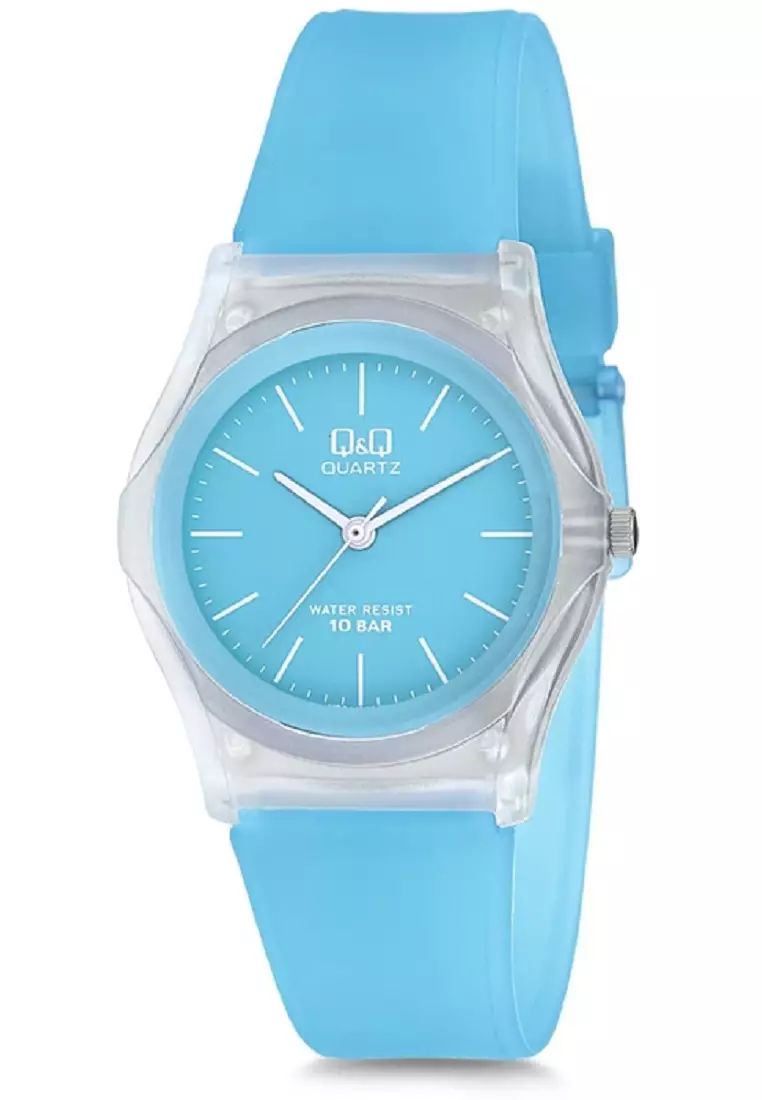 Q&Q QNQ QQ Original Watch Jam Tangan Wanita Tali Karet Water Resist VQ04 VQ04J VQ04J008Y