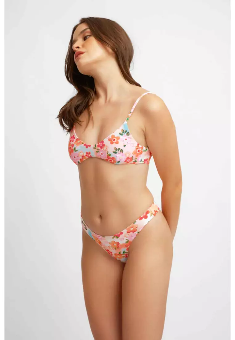 Natalie Scoop Neck Bikini Top / Sugarplum