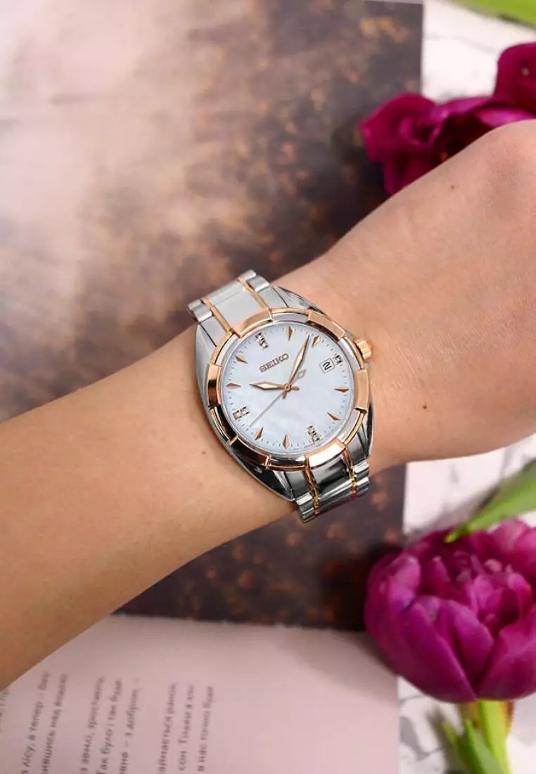 Jam Tangan Wanita Seiko Ladies Original Garansi Resmi Strap Stainless Steel Silver SKK888P1 SKK888 Silver