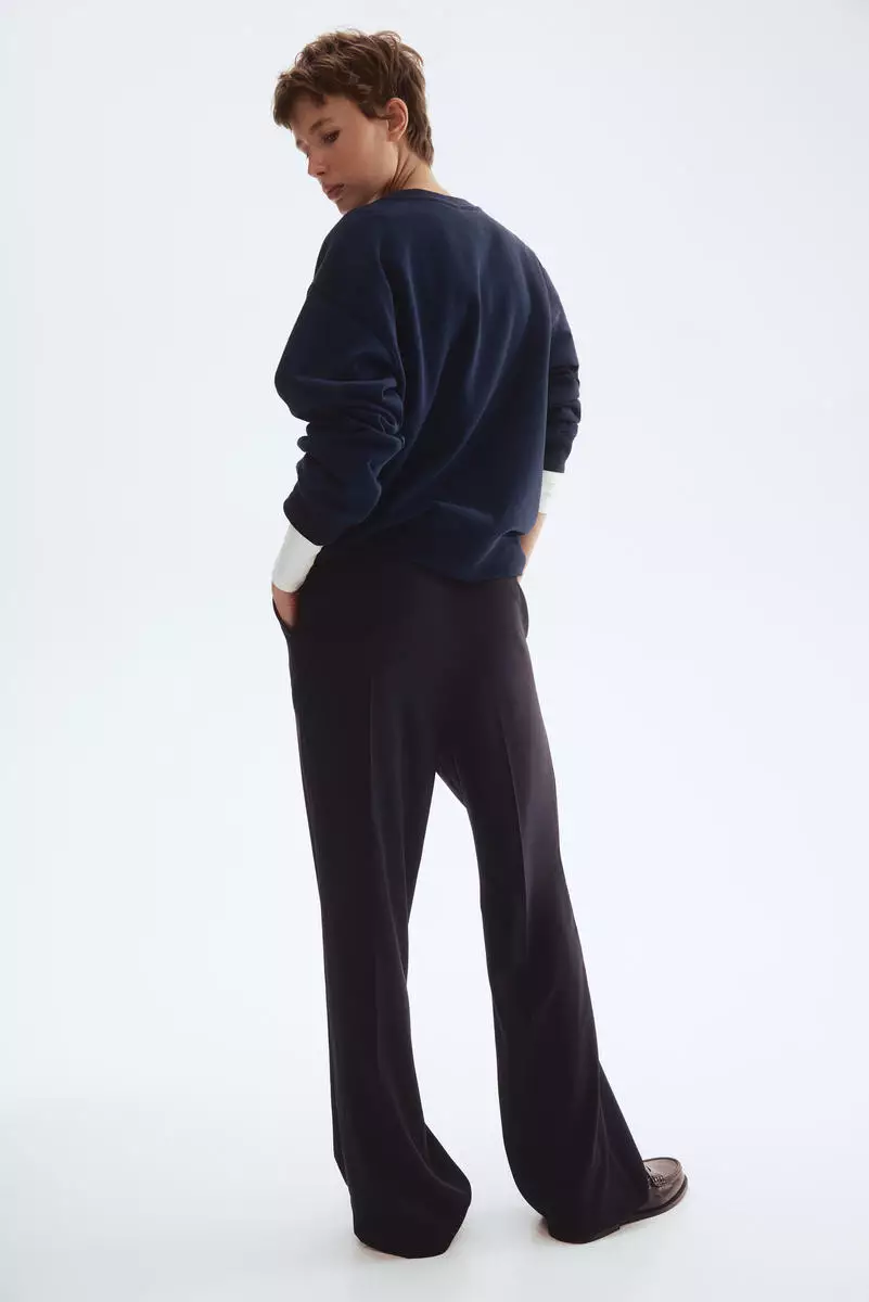 Straight crease-leg trousers