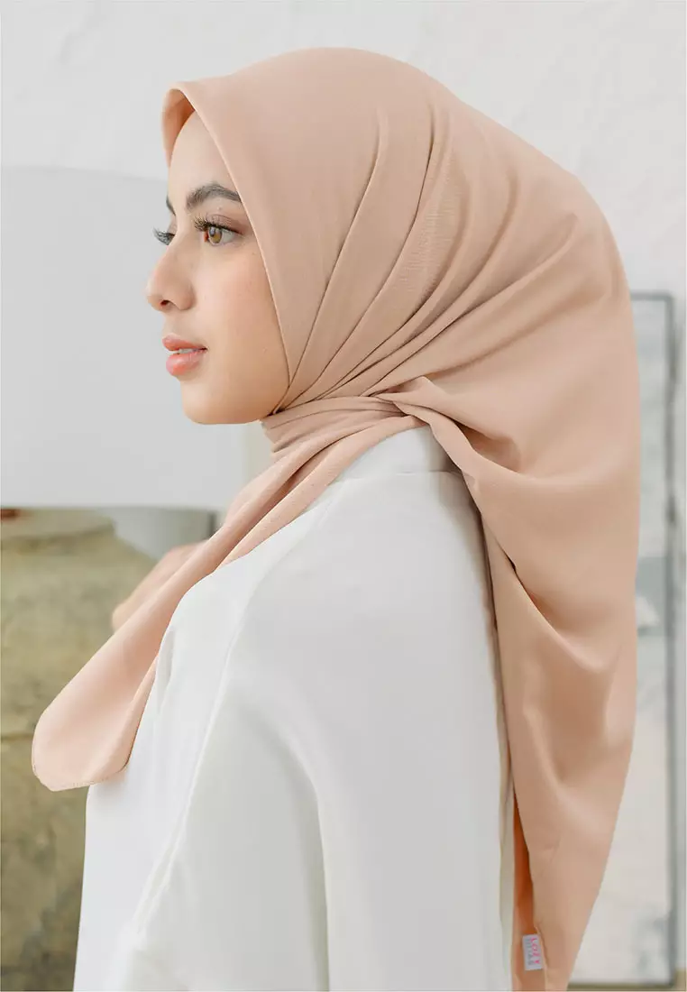 Hana Voal (Hijab Voal Segiempat Polos) Salem