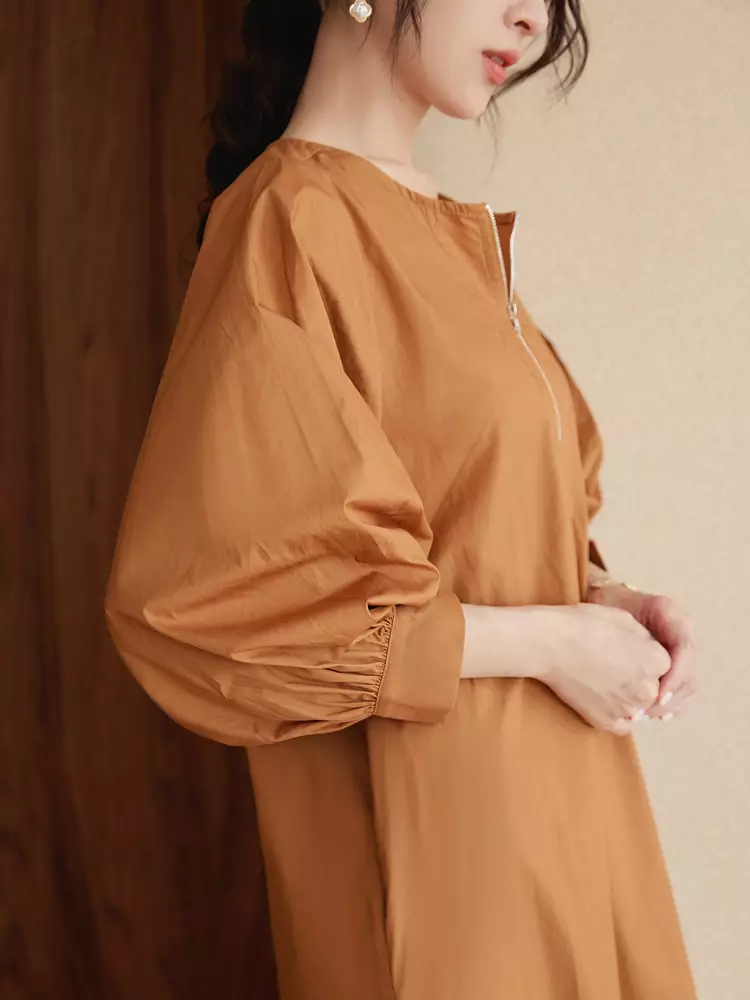 OBSTYLE Round Neck Big Flare Sleeve A-Line Long Dress [DA9911] 2026 | Buy  OBSTYLE Online | ZALORA Hong Kong