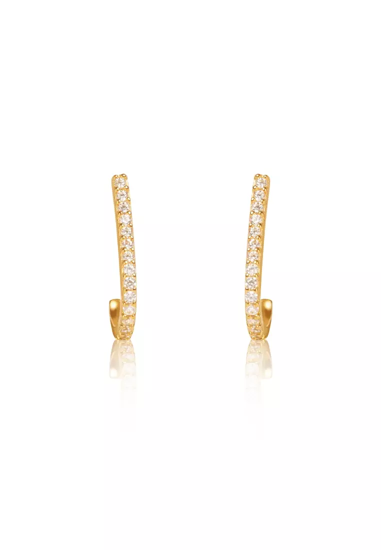  J Hook Studs 18k Gold