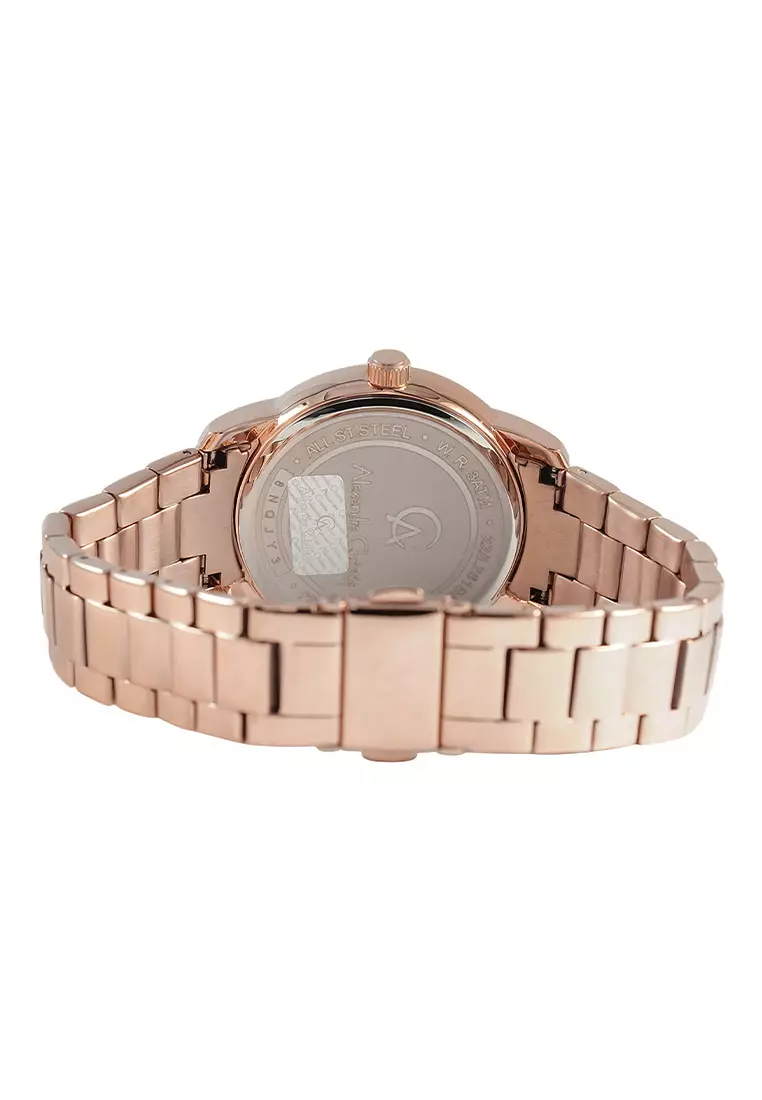 Alexandre Christie - Jam Tangan Wanita - Rosegold Light Pink - Stainless Steel - 2A34 BFBRGLK