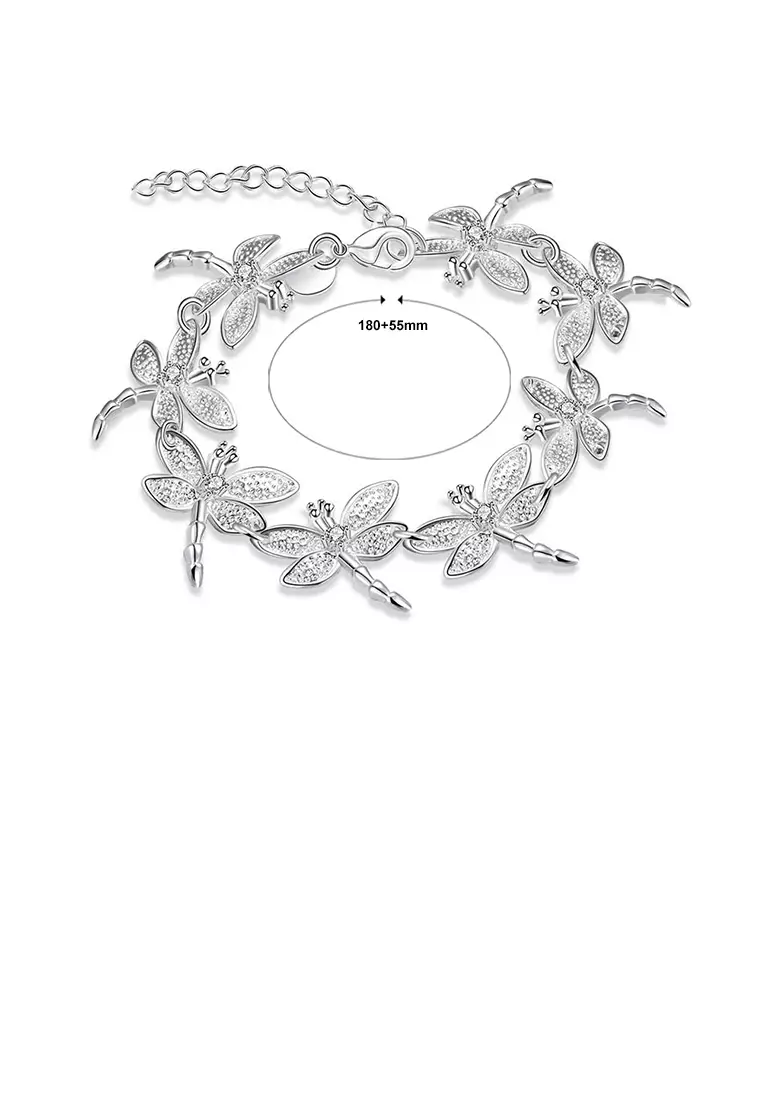 Elegant Dragonfly Bracelet with Austrian Element Crystal