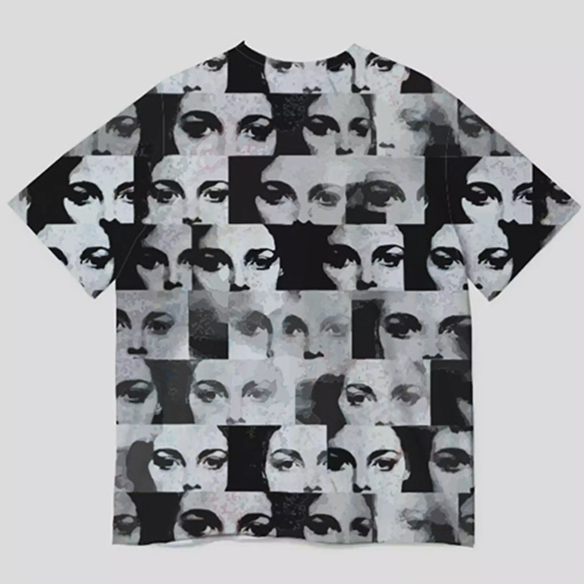 NX028 kaos oversize full print bahan light scuba pria distro jepang vintage faces