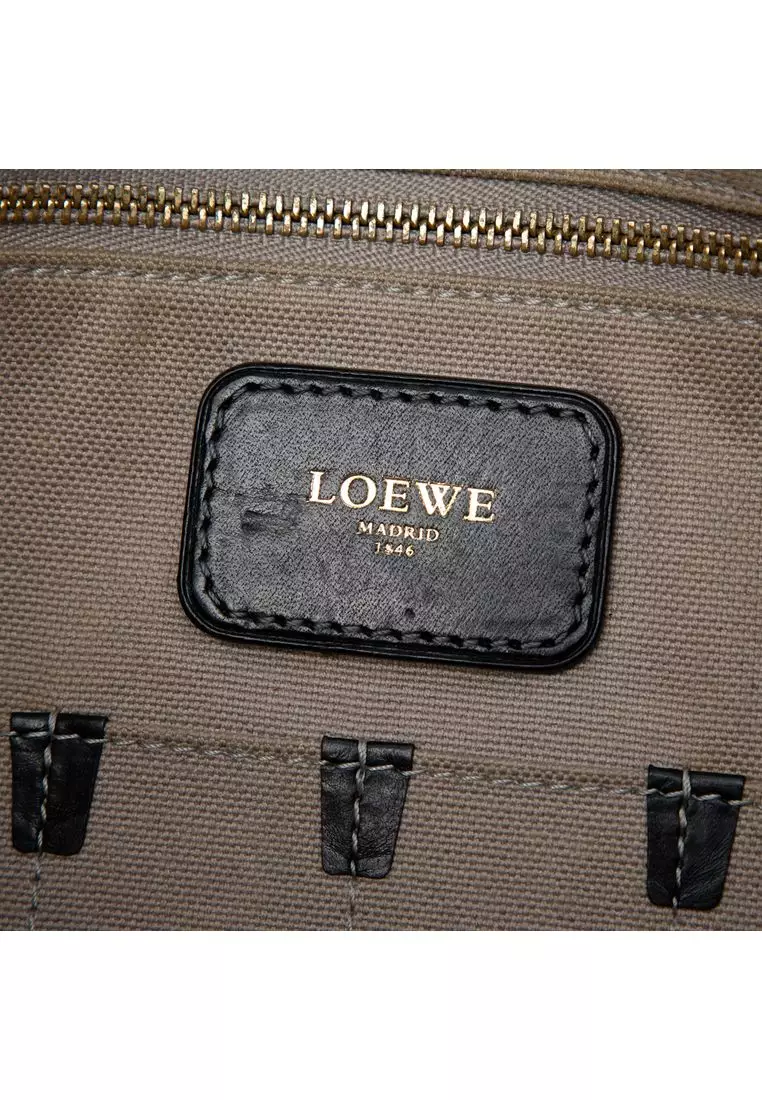 Pre-Loved Loewe Anagram Coated Canvas Messenger Bag