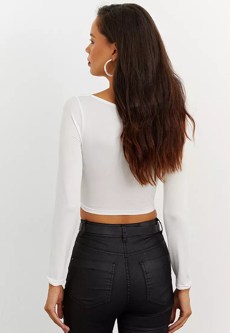 Square Neck Crop Blouse