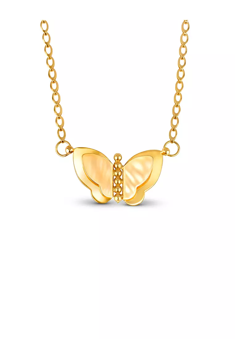 Gold on sale butterfly necklace