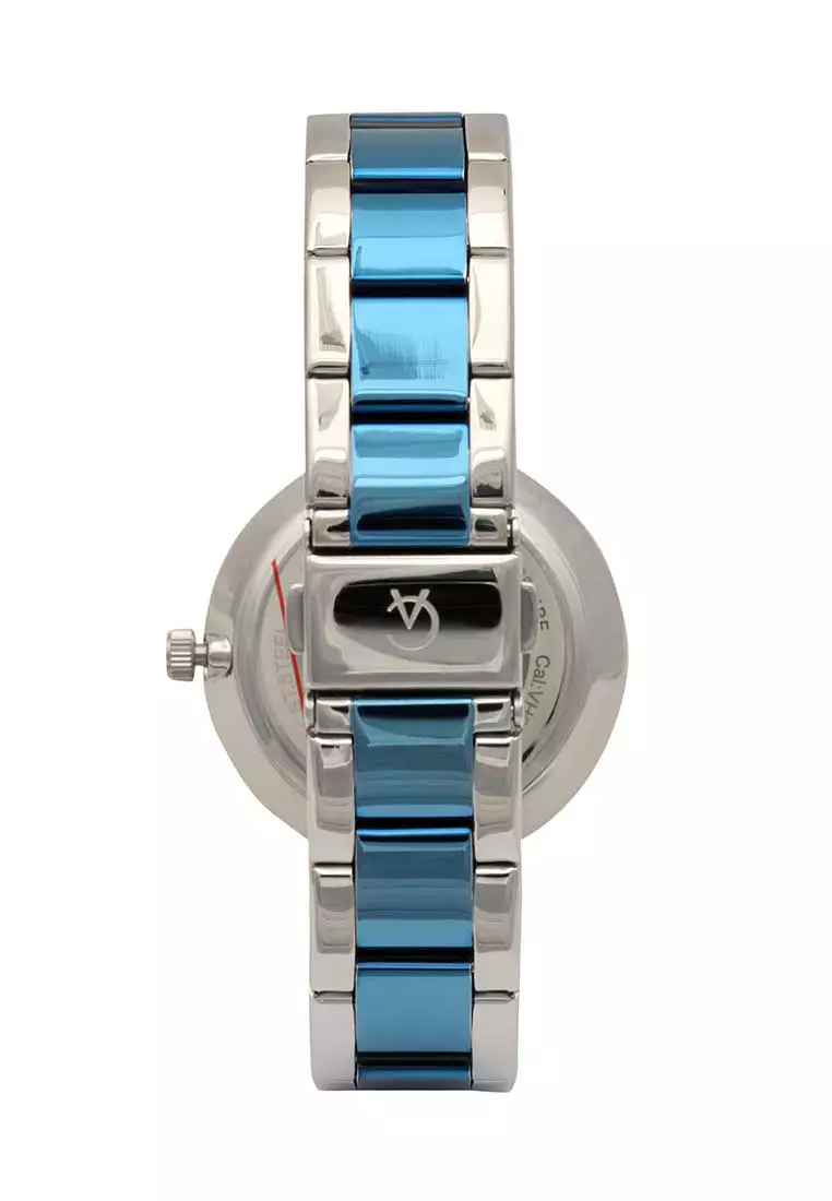 Alexandre Christie Jam Tangan Wanita - Silver Blue - Stainless Steel - 2874 BFBTUBU