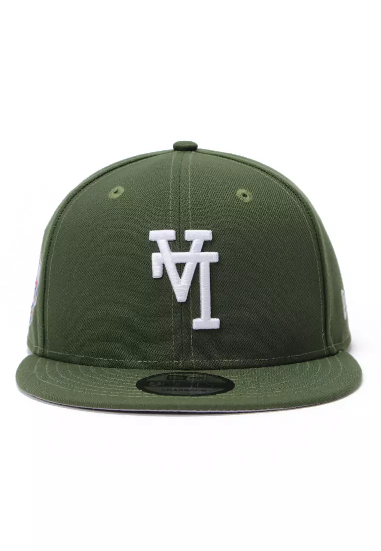 NE Los Angeles Dodgers Upside Down Green 9FIFTY Snapback Cap