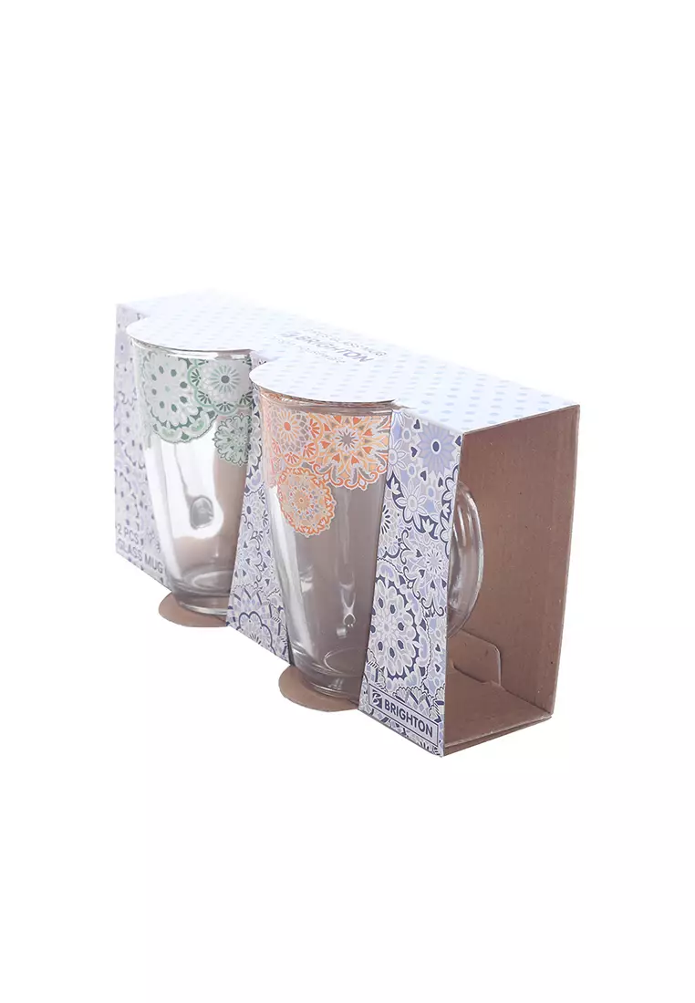 Gelas Brighton Glass Mug Set isi 2 pcs