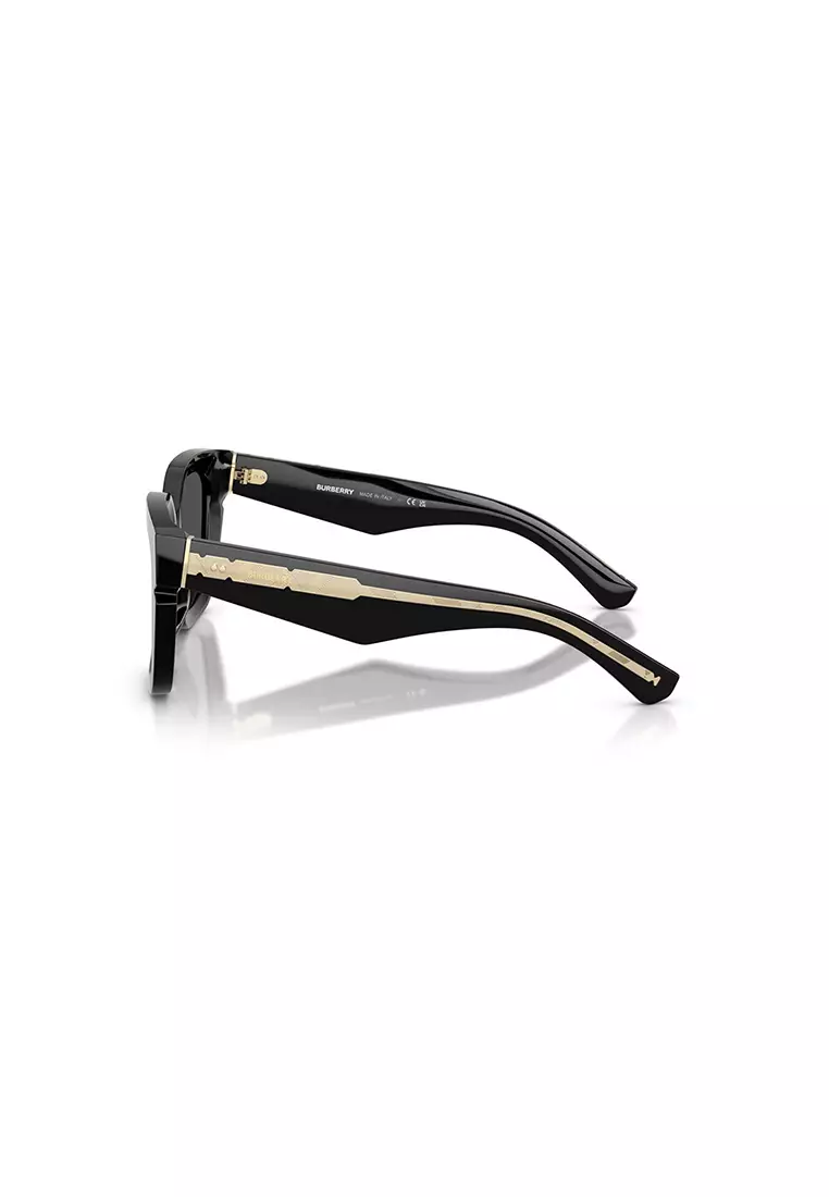 Women's Square Frame Black Acetate Sunglasses - BE4453