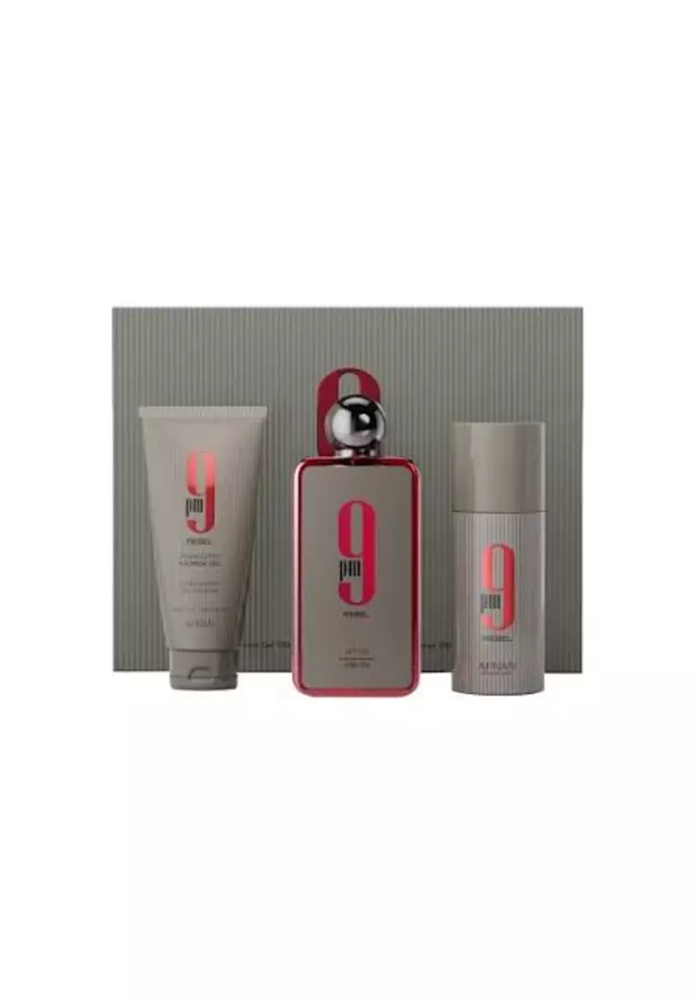 Afnan 9PM Rebel EDP 100mL + S/G 150mL + Deo Spray 150mL