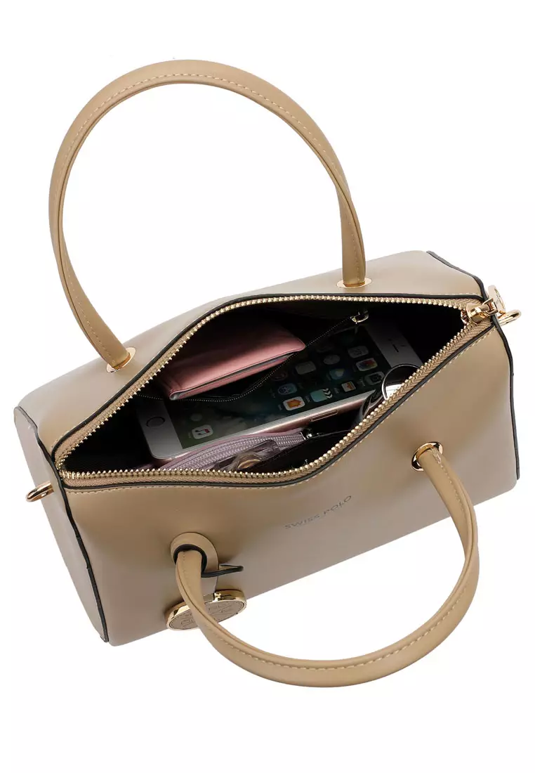Women's Top Handle Bag / Sling Bag / Crossbody Bag - Beige
