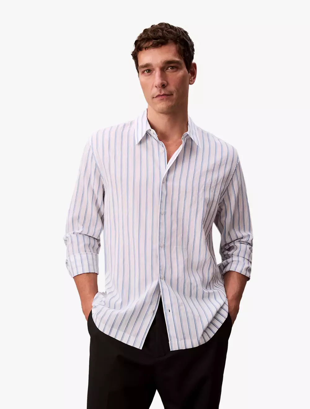 Calvin Klein - Stripe Relaxed Button-Down Shirt