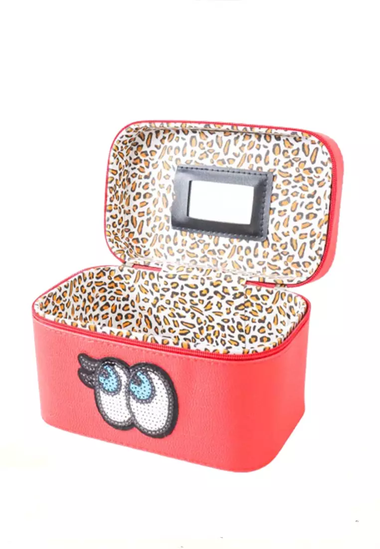 Elmar Tas Makeup Perhiasan Besar Wanita Organizer Material Leather ORIGINAL - Red