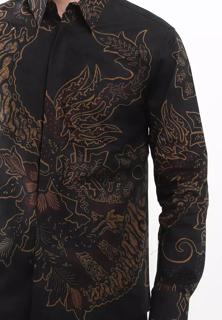 BATIK TALENTA EXCLUSIVE Lengan panjang Slimffit bungga salur