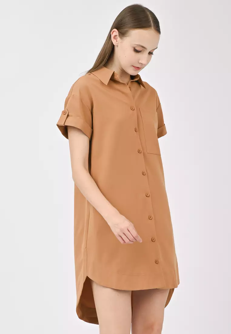 Collar Short Sleeve Dress