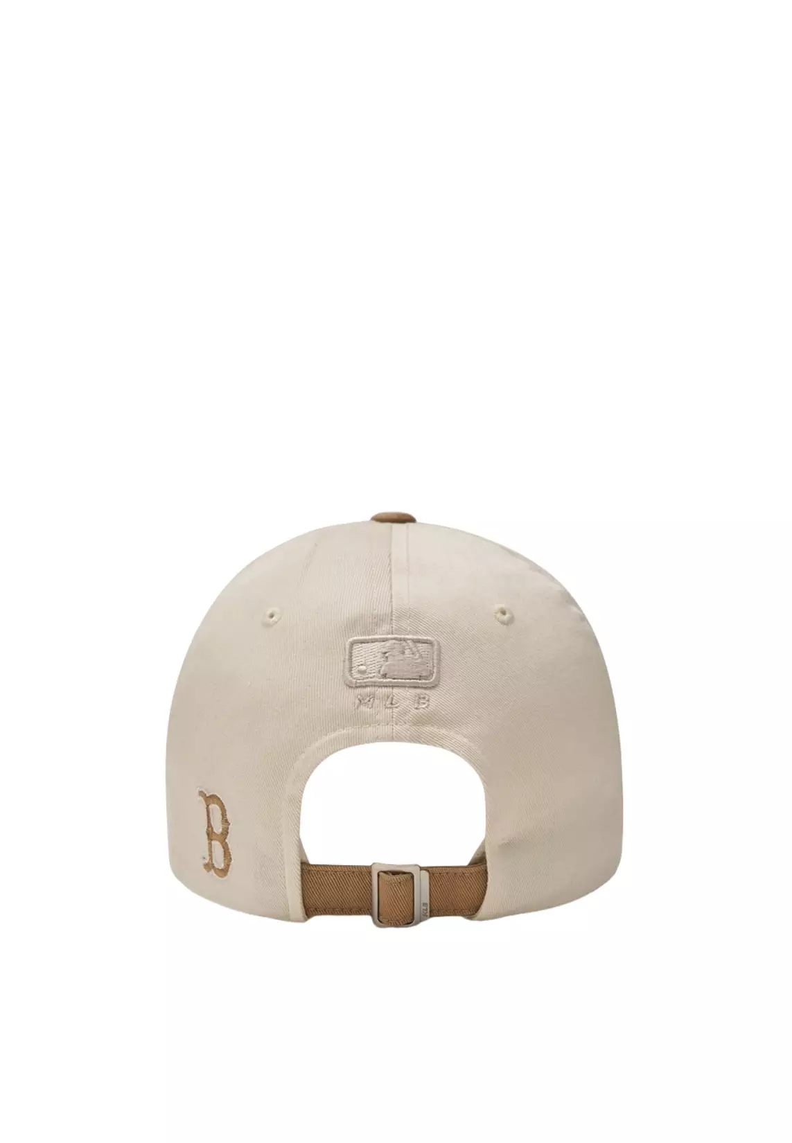 Cursive Logo Color Block Unstructured Cap - Boston Beige