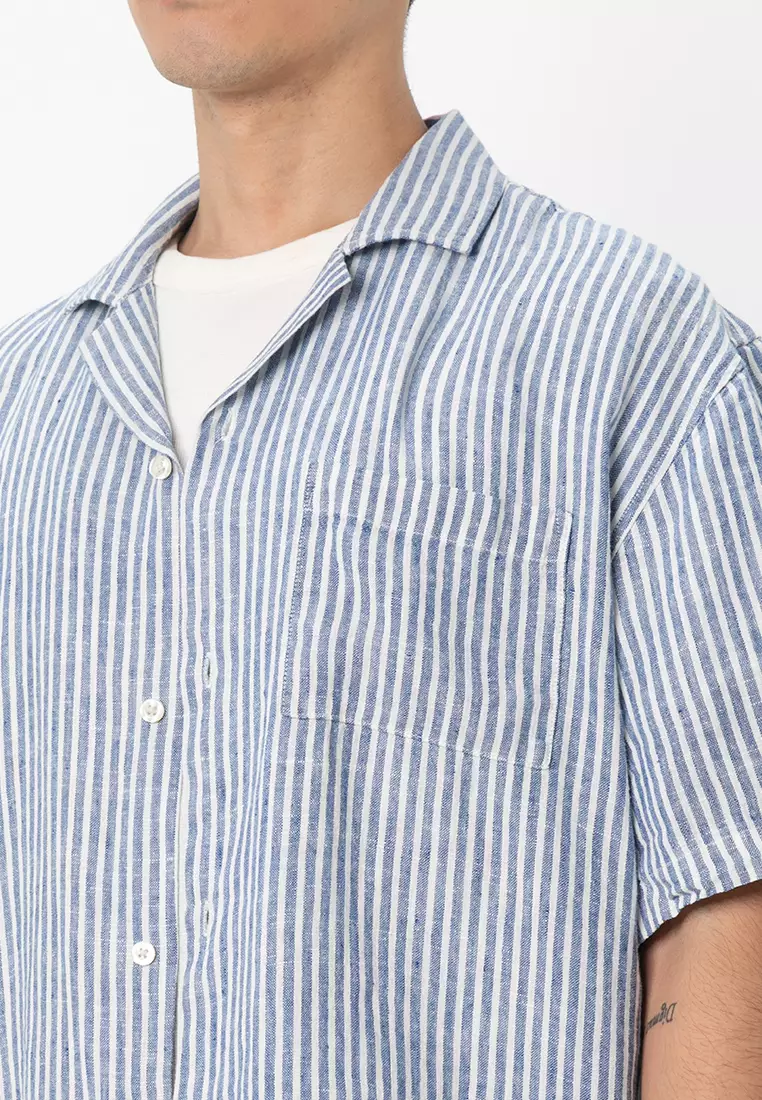 Linen Box Fit Short Sleeve Shirt