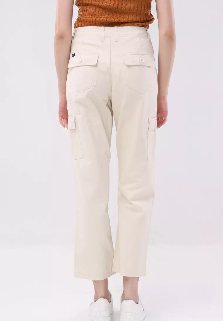Colored Cargo Straight Cut Pants Ladies