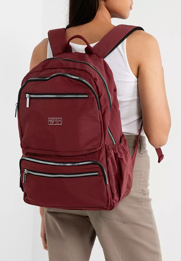 Metallic Series Crinkle Nylon Backpack