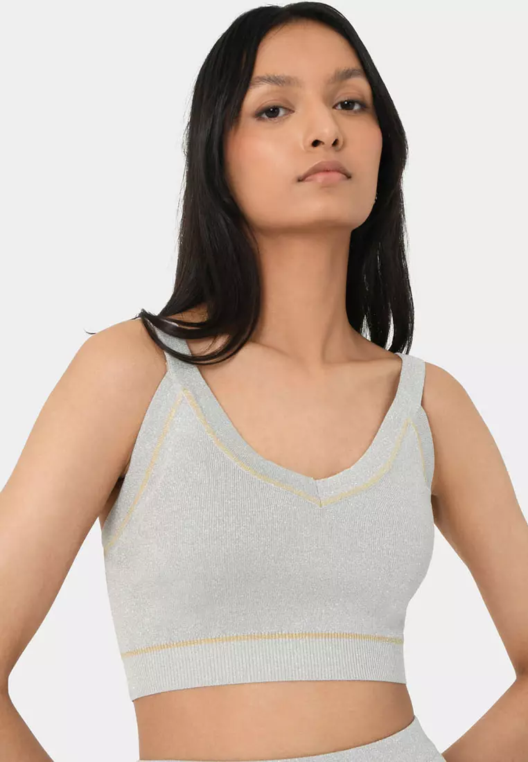 Shay Lurex Knit Bra Top
