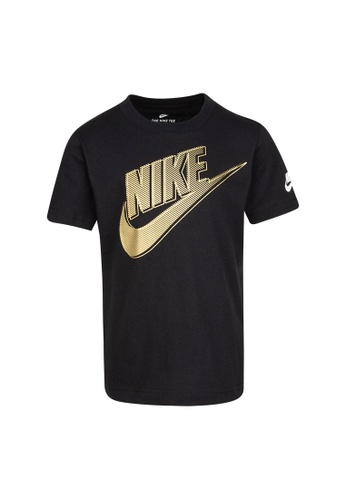 Nike black Nike Boy's Club Futura Metallic Short Sleeves Tee (4 - 7 Years) - Black BDE93KA9485580GS_1