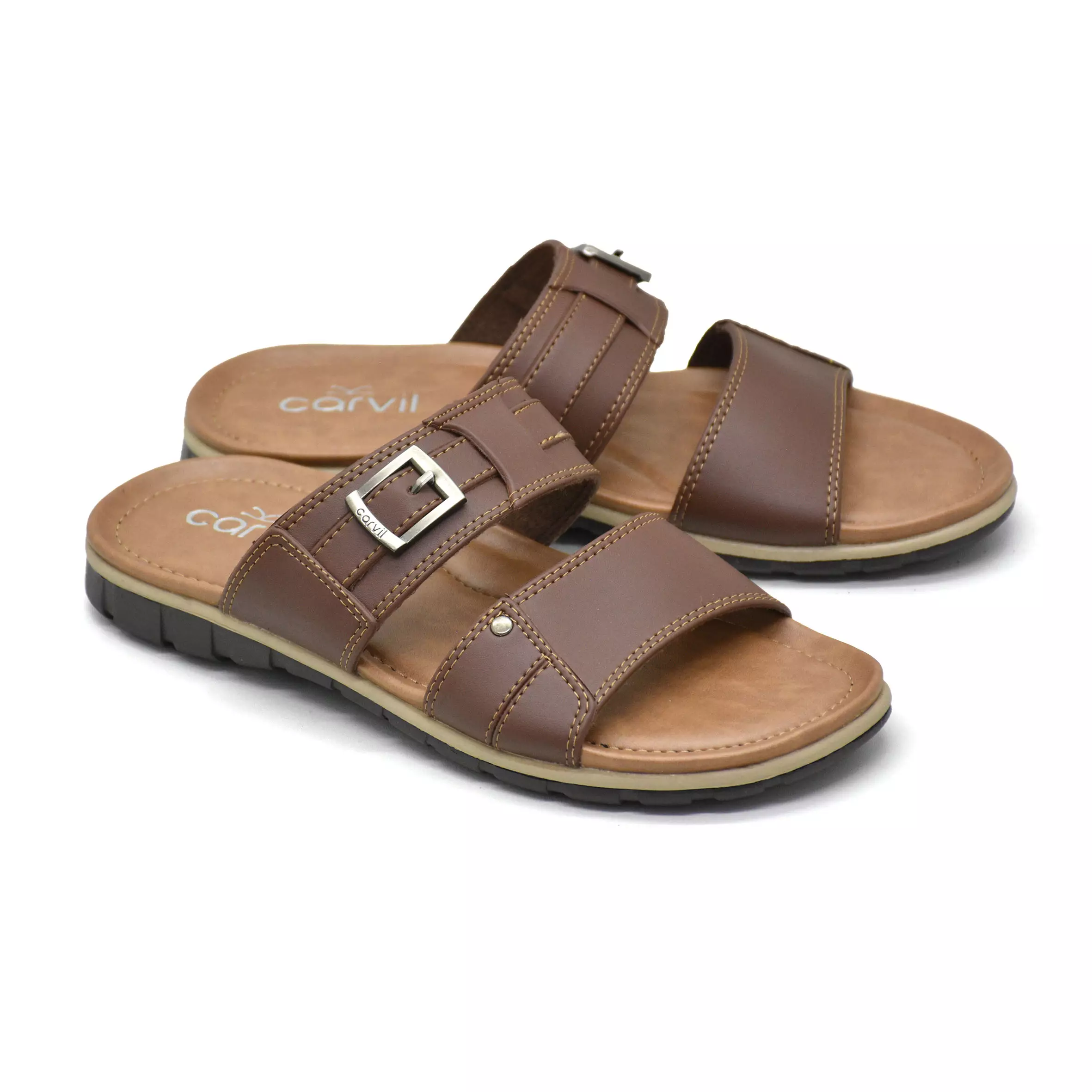 Carvil Sandal Pria Roma-02 M Dark Brown