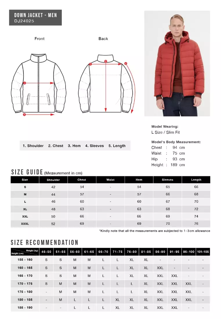 Men's Warm and Packable Light Weight Down Jacket