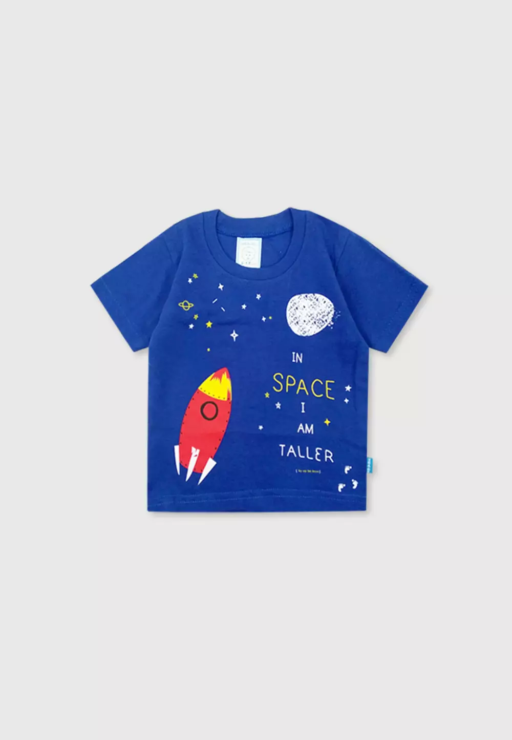 Wakakids Setelan Bayi Laki Laki Baju Lengan Pendek Anak Usia 6 Bulan Hingga 12 Bulan Set Celana Jeans Motif Rocket 3146 Biru