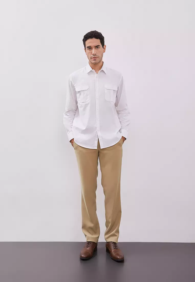 Jobb Adencliff Kemeja Pria Lengan Panjang Regular Fit Putih