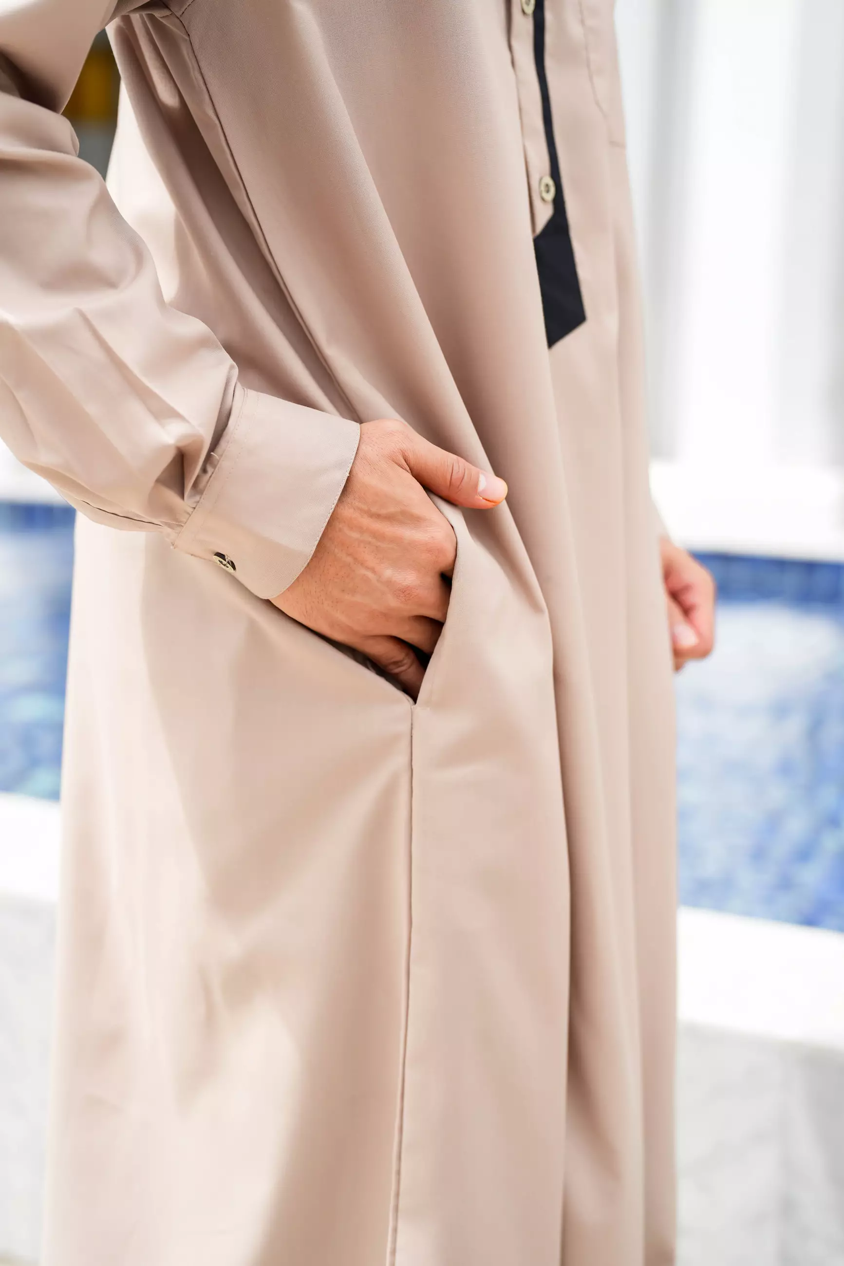 Koko Jubah Gamis Pria  Ashraf Khaki Regular Fit