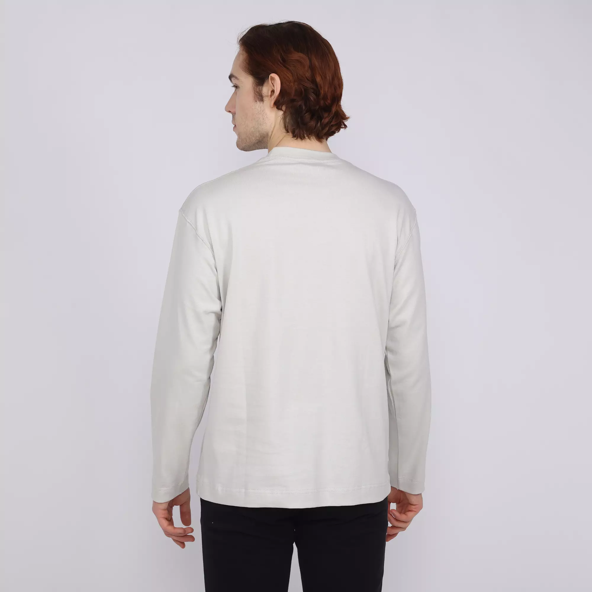 LARUSSO Japanese Heavyweight Long Sleeve Tee - Misty Grey