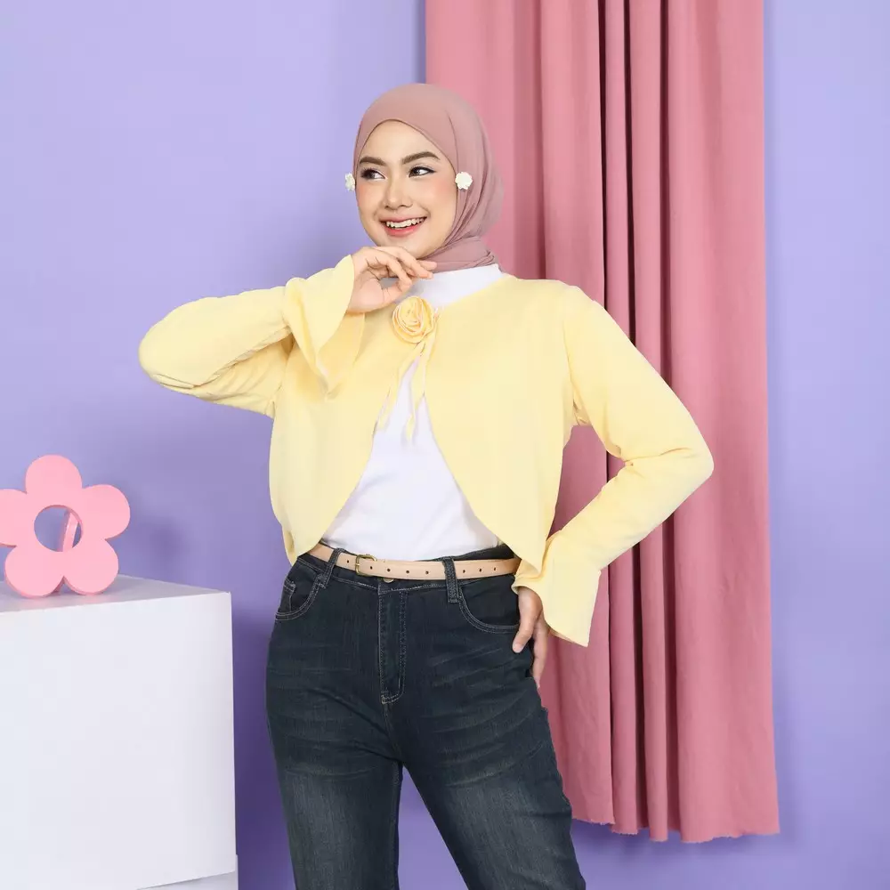 Rose Cardigan - Yellow Butter M19784 R45S2