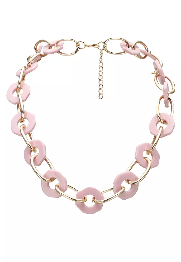 Resin chain shop link necklace
