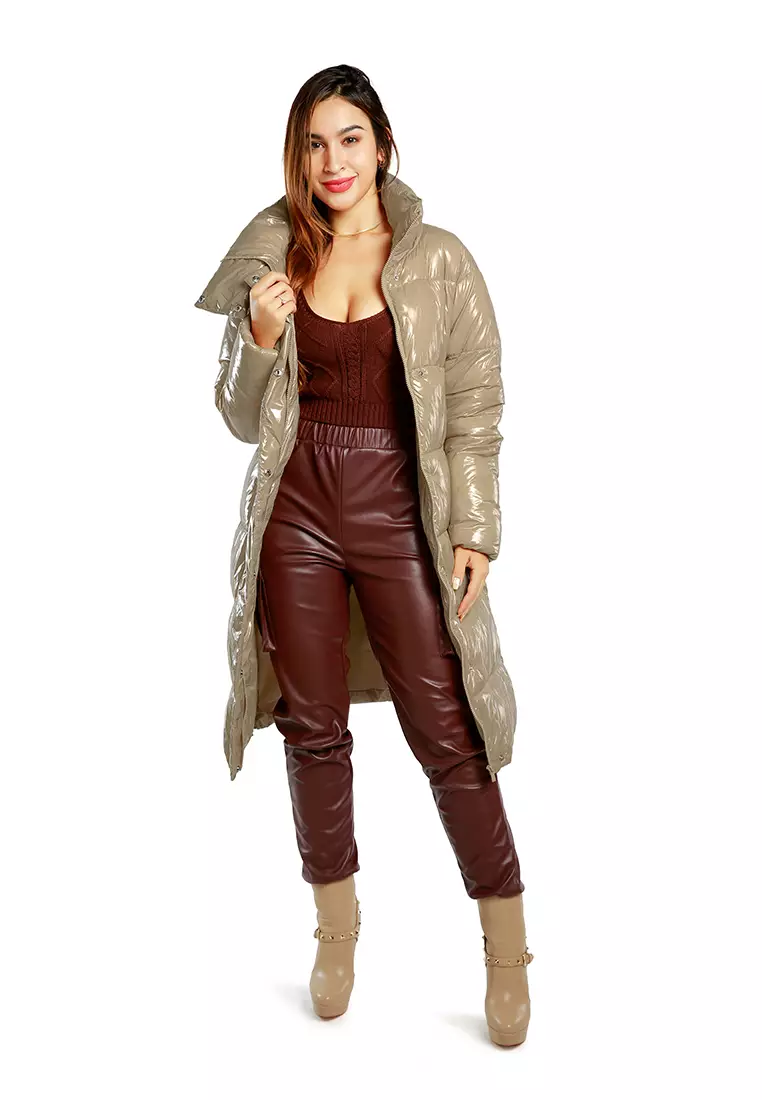 Jaket Puffer Panjang Unta