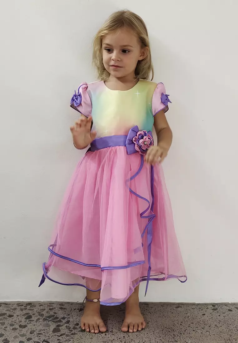 Two Mix Dress Anak Perempuan Bahan Scuba - Baju Anak Perempuan Fashion Usia 1-12 Tahun 4245