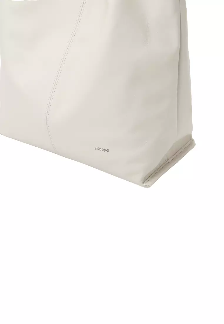 LATTICE 籃子手提袋 - 米白色