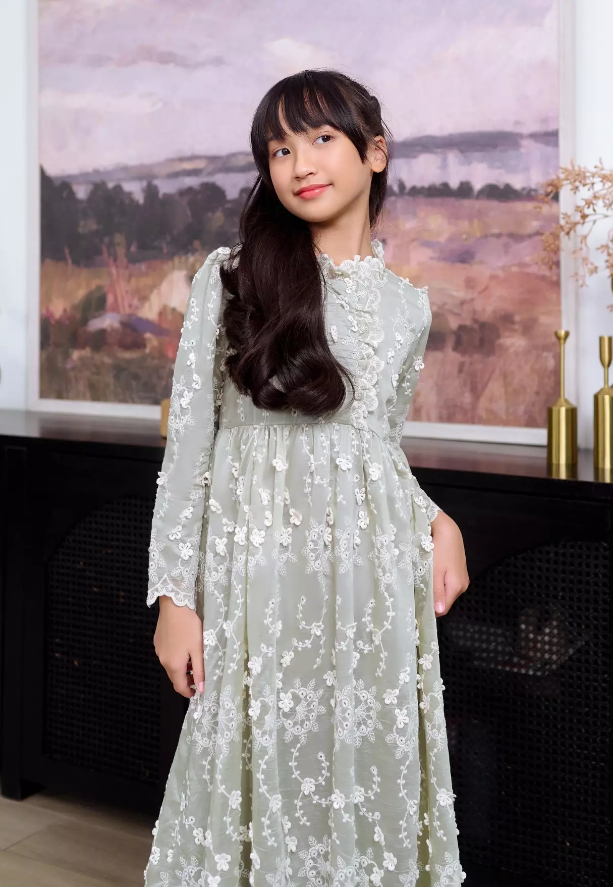 Kyra Dress - Sage Kids