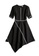 LYCKA black LNC5034 European Style Spring-Summer Lady Black Irregular Hem One Piece Dress-Black 78122AAB331FD0GS_1