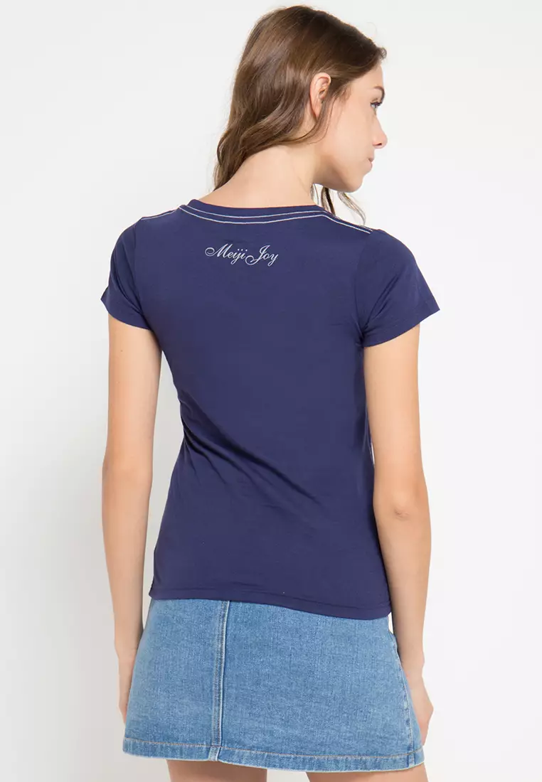 Print Flower Red short sleeve Tshirt