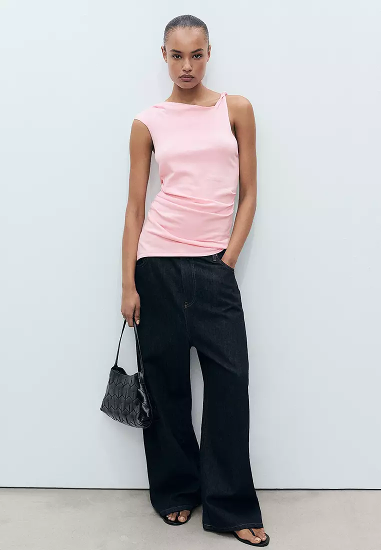 Asymmetrical Fine Knit Top