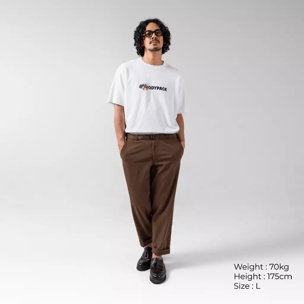 Travis Slim Fit Ankle Pants Celana Panjang Slim Comfort Praktis - Cokelat