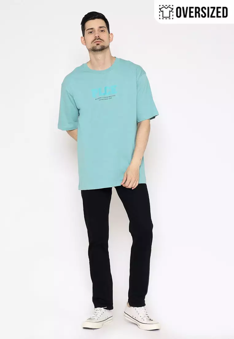 POLICE T-Shirt Cotton Combed Oversized Pria 2079180221