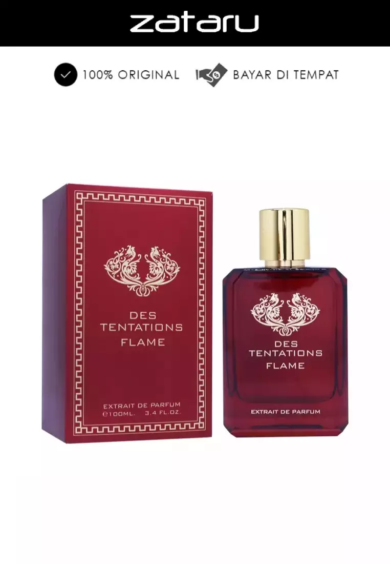 Fragrance World Des Tentations Flame Extrait Man Extrait De Parfum - 100 ML (Parfum Pria)
