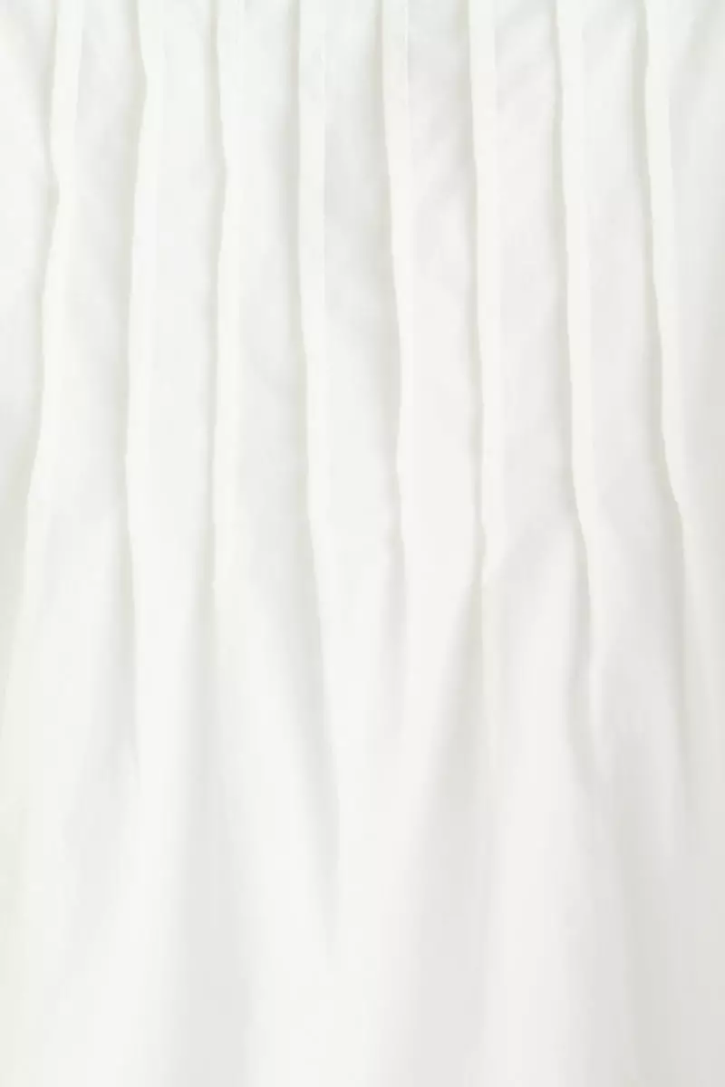 Pintucked cotton blouse