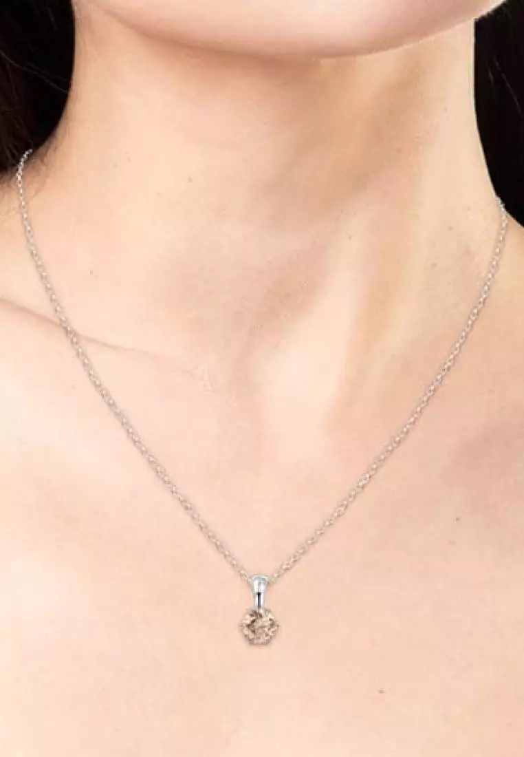 Galaxy Stone Pendant Silk WG - Kalung Crystal by Her Jewellery